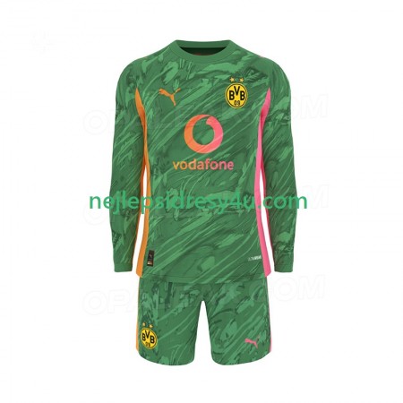 Fotbalový Dres Borussia Dortmund Brankářské Dětské Domácí 2025/26 Dlouhý Rukáv